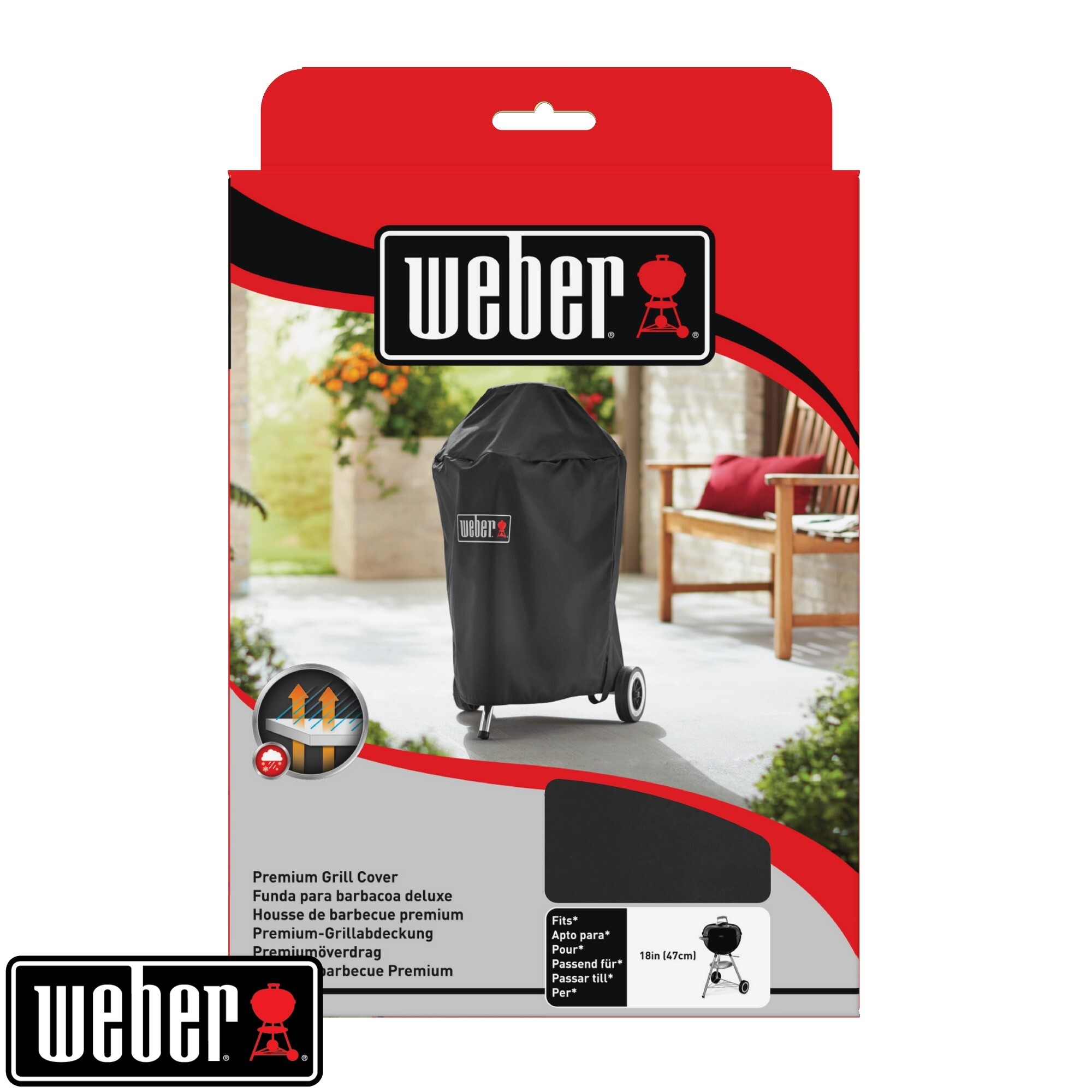 Weber Premium Abdeckhaube für 47cm Holzkohlegrills
