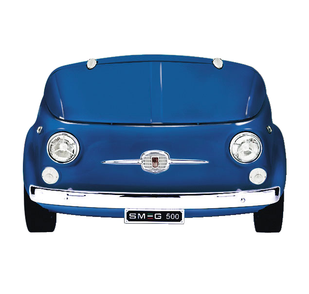 50's Style, Kühlvitrine-Minibar, Fiat 500 Retro, Schwarz