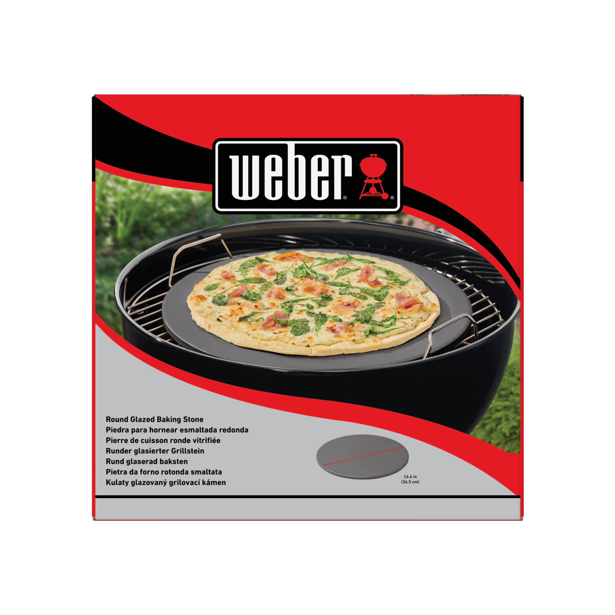 Weber glasierter Pizzastein rund Ø 36 cm
