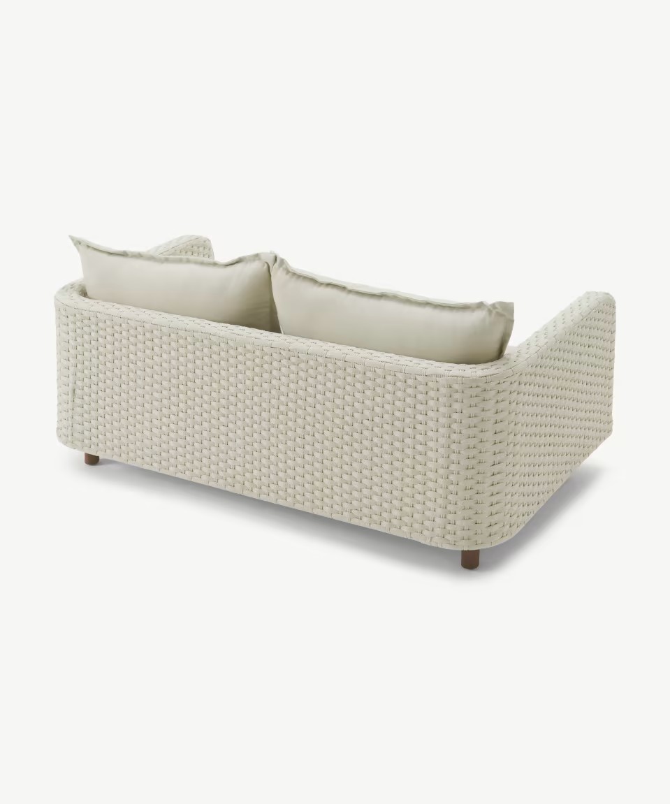 Nayan Lounge-Sofa mit 2 Sitzen, pulverbeschichteter Stahl, Austerngrau 