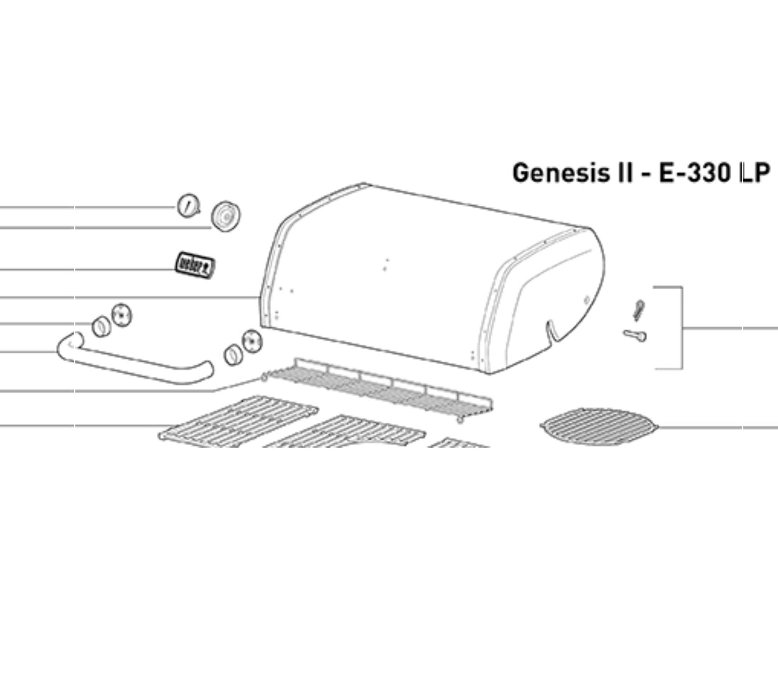 Deckel Lid assembly 3B Genesis 19,Black