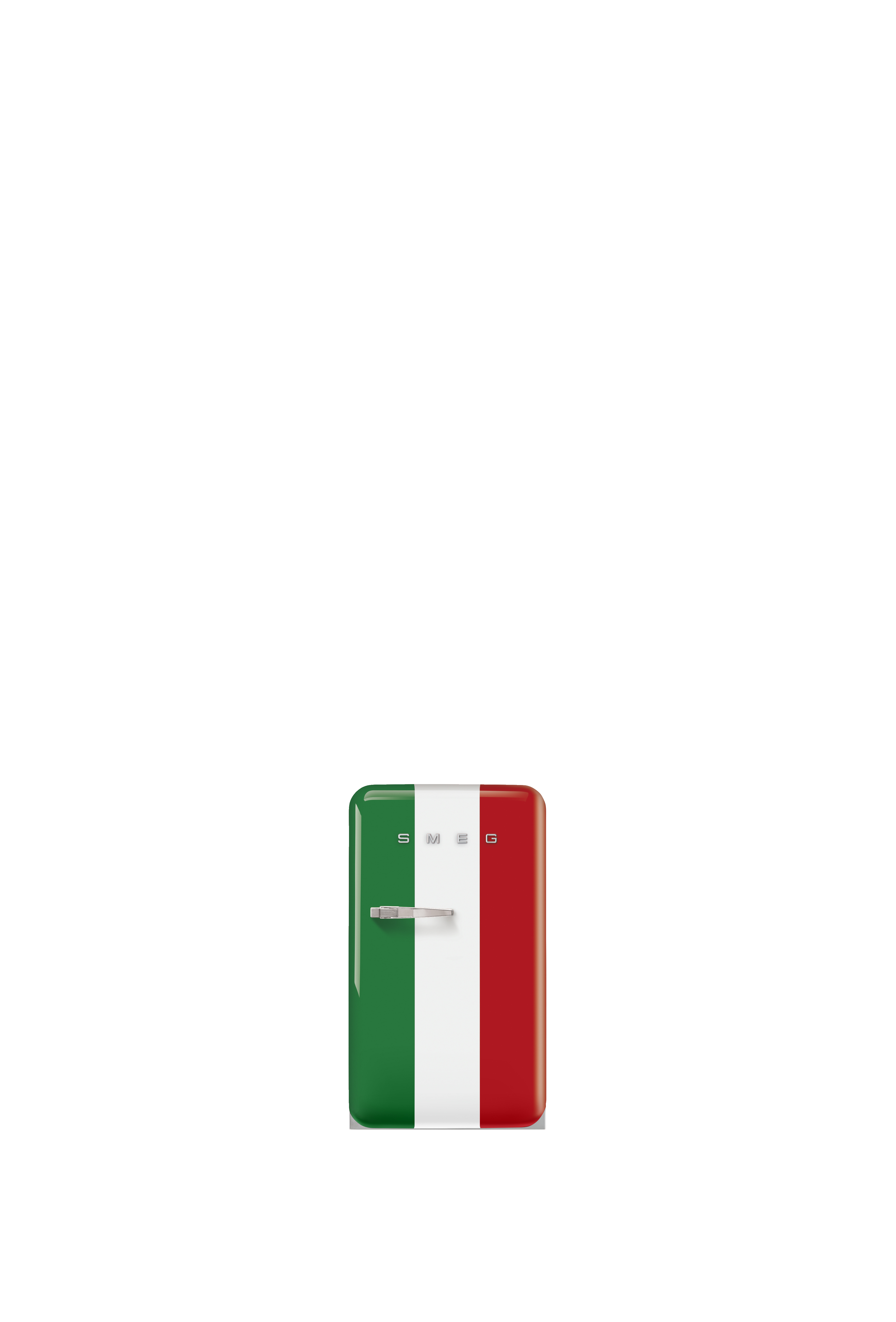 50's Style, Stand-Kühlschrank, Happy Homebar, 1-türig, 54 cm, Rechtsanschlag, Italienische Flagge